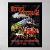 Stoomtrein Flying Scotsman Engelse locomotief  Poster (Voorkant)