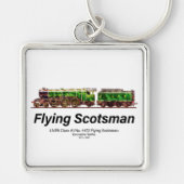 Stoomtrein Flying Scotsman Engelse Locomotief  Sleutelhanger (Voorkant)