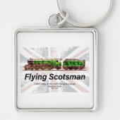 Stoomtrein Flying Scotsman Engelse Locomotief Sleutelhanger (Voorkant)