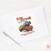 Stoomtrein Flying Scotsman Engelse Locomotief  Vierkante Sticker (Envelop)
