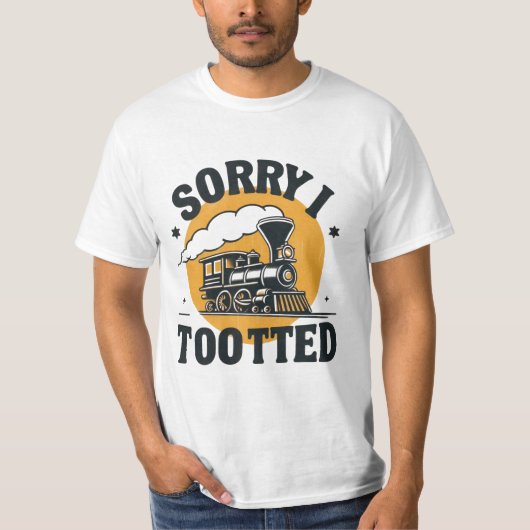  stoomtrein - Funny Tooting Pun Shirt (Voorkant)