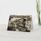  stoomtrein Happy Fathers Day Kaart (Voorkant)