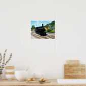 Stoomtrein in Blonay Poster (Keuken)