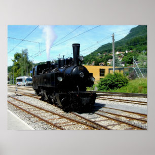 Stoomtrein in Blonay Poster