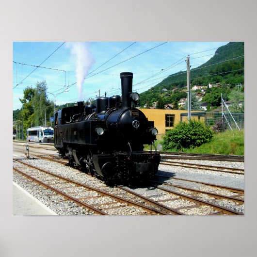Stoomtrein in Blonay Poster (Voorkant)