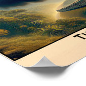 stoomtrein in de Patagonische bergen Poster (Hoek)