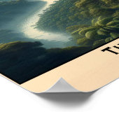  stoomtrein in de Patagonische bergen Poster (Hoek)