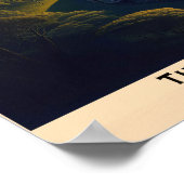  stoomtrein in de Patagonische bergen Poster (Hoek)