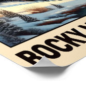  stoomtrein in een berglandschap poster (Hoek)