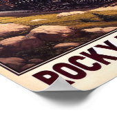 stoomtrein in een berglandschap poster (Hoek)