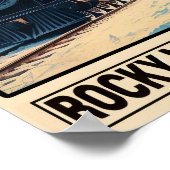 stoomtrein in een berglandschap poster (Hoek)