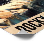  stoomtrein in een berglandschap poster (Hoek)