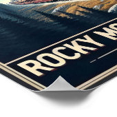  stoomtrein in een berglandschap poster (Hoek)