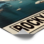  stoomtrein in een berglandschap poster (Hoek)