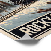  stoomtrein in een berglandschap poster (Hoek)