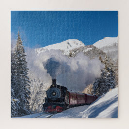 Stoomtrein in een Winter Wonderland Legpuzzel