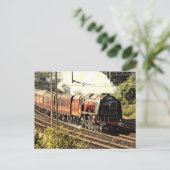 Stoomtrein in het Briefkaart van het platteland (5 (Staand voorkant)