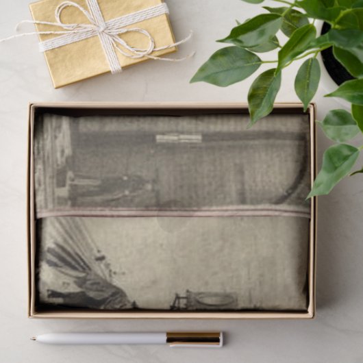 stoomtrein in opslagplaats tissuepapier (Geschenk)