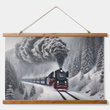  stoomtrein in Snowy Forest
