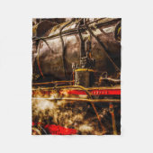 stoomtrein - in stoom fleece deken (Voorkant)