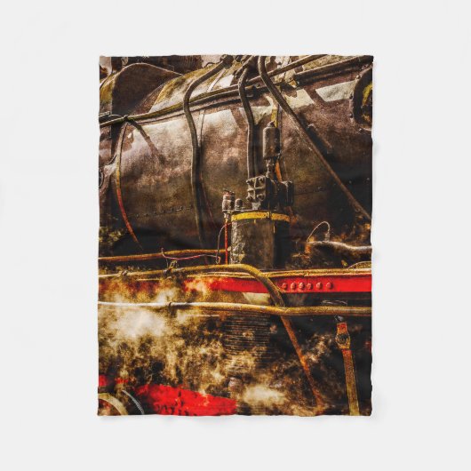 stoomtrein - in stoom fleece deken (Voorkant)