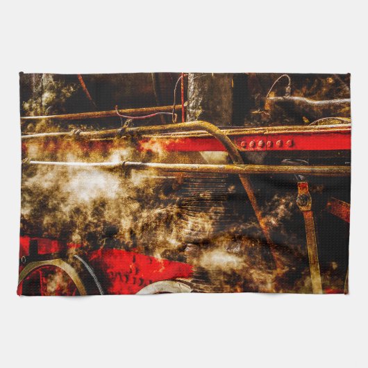  stoomtrein - in stoom theedoek (Horizontaal)