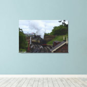 Stoomtrein in Yorkshire Canvas Afdruk (Insitu (Houten vloer))