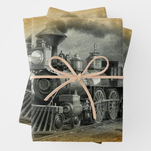  stoomtrein inpakpapier vel (In situ)