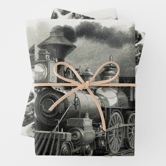 stoomtrein inpakpapier vel (In situ)