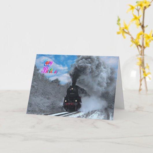 Stoomtrein Kaart (Gele Bloem)