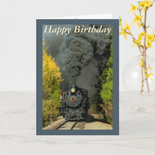 Stoomtrein Kaart (Gele Bloem)