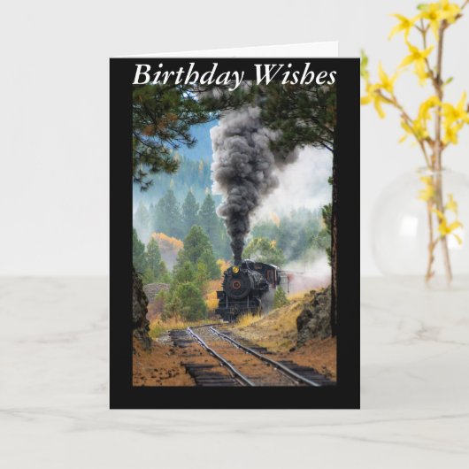 Stoomtrein Kaart (Gele Bloem)