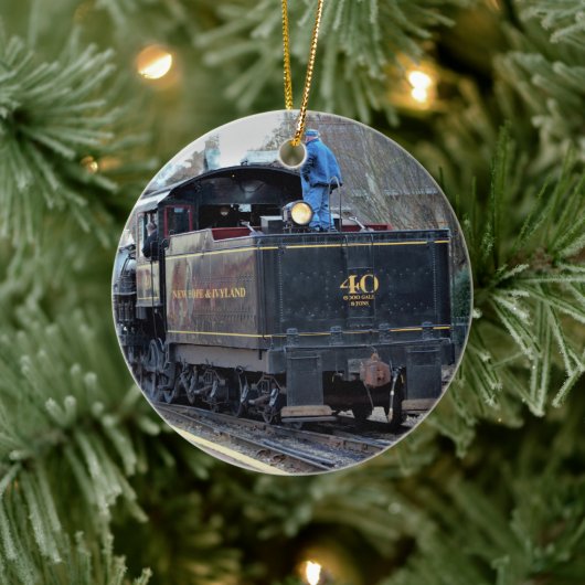 Stoomtrein Keramisch Ornament (Boom)