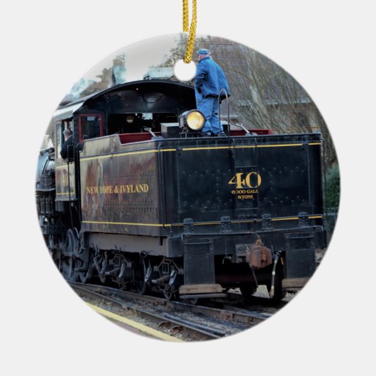 Stoomtrein Keramisch Ornament (Voorkant)