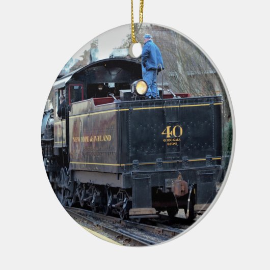 Stoomtrein Keramisch Ornament (Links)