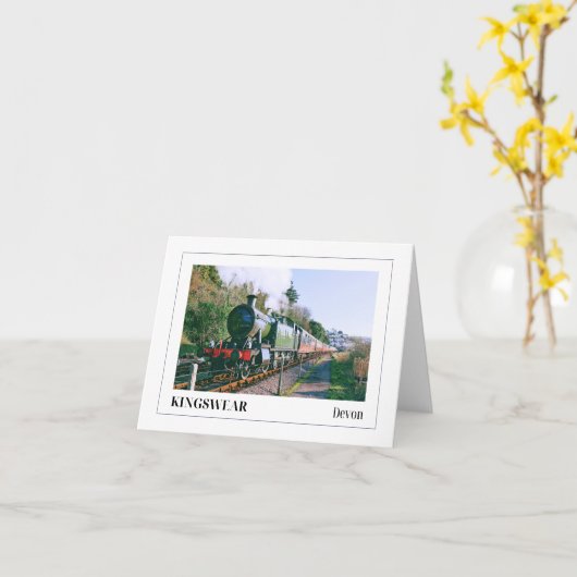 Stoomtrein, Kingswear, Devon Kaart (Gele Bloem)