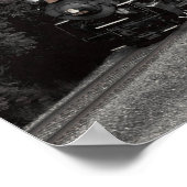 stoomtrein langs de Ohio-rivier Poster (Hoek)