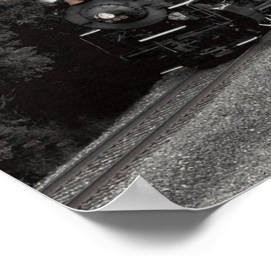  stoomtrein langs de Ohio-rivier Poster (Hoek)