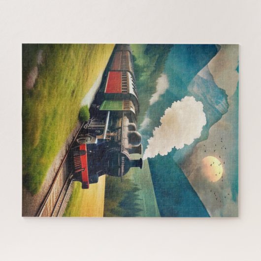  stoomtrein legpuzzel (Horizontaal)