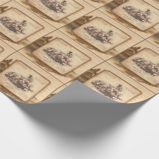  stoomtrein / locomotief Art. Driver Gift Cadeaupapier (Hoek)