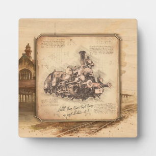  stoomtrein / locomotief Art. Driver Gift Fotoplaat