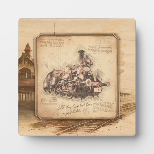  stoomtrein / locomotief Art. Driver Gift Fotoplaat (Voorkant)