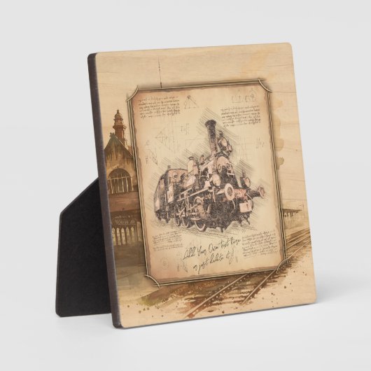  stoomtrein / locomotief Art. Driver Gift Fotoplaat (Voorkant)