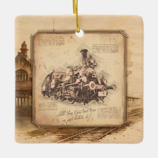  stoomtrein / locomotief Art. Driver Gift Keramisch Ornament (Voorkant)