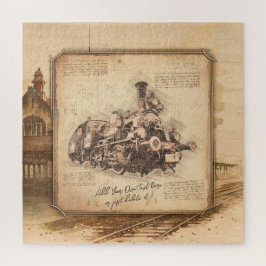  stoomtrein / locomotief Art. Driver Gift Legpuzzel