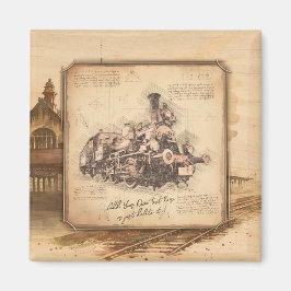 stoomtrein / locomotief Art. Driver Gift Magneet