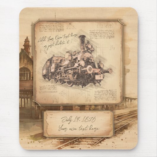  stoomtrein / locomotief Art. Driver Gift Muismat (Voorkant)