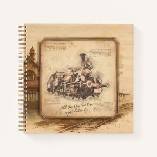  stoomtrein / locomotief Art. Driver Gift Notitieboek