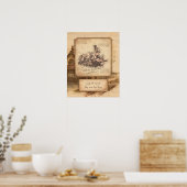 stoomtrein / locomotief Art. Driver Gift Poster (Keuken)