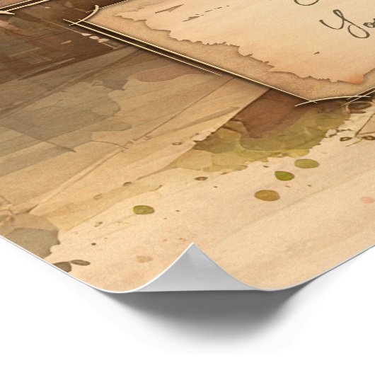 stoomtrein / locomotief Art. Driver Gift Poster (Hoek)